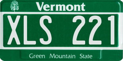 VT license plate XLS221