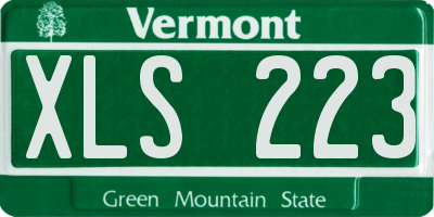 VT license plate XLS223