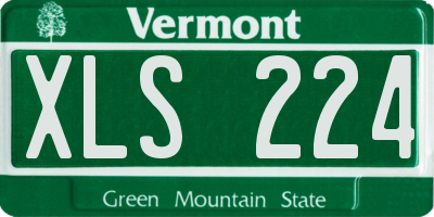 VT license plate XLS224
