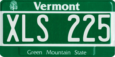 VT license plate XLS225