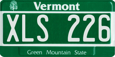 VT license plate XLS226