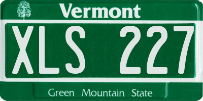 VT license plate XLS227