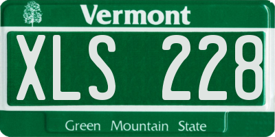 VT license plate XLS228