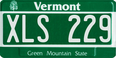 VT license plate XLS229