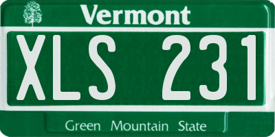 VT license plate XLS231