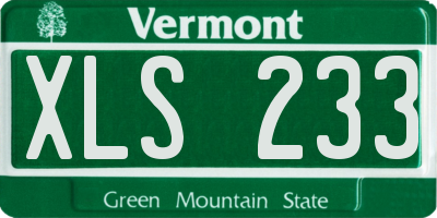 VT license plate XLS233