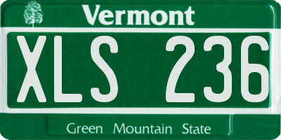 VT license plate XLS236