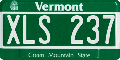 VT license plate XLS237
