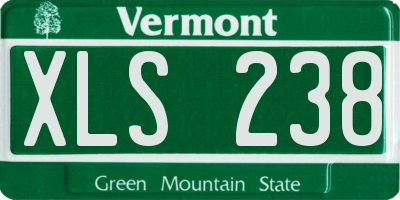 VT license plate XLS238
