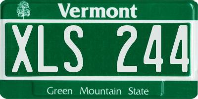 VT license plate XLS244