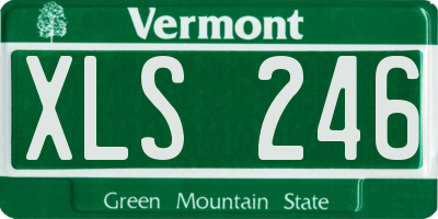 VT license plate XLS246