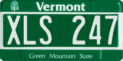 VT license plate XLS247