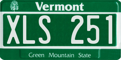 VT license plate XLS251