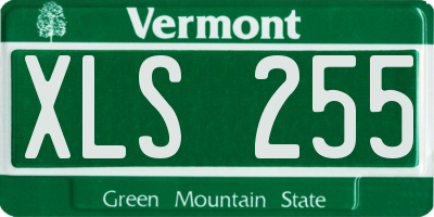 VT license plate XLS255