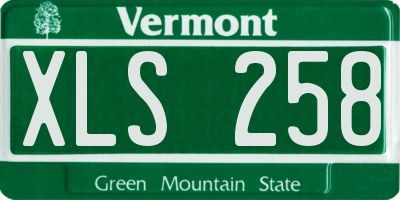 VT license plate XLS258