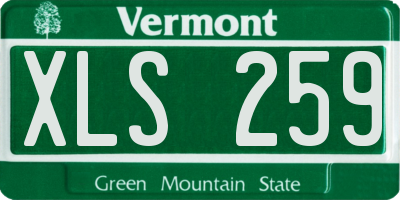 VT license plate XLS259