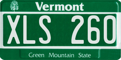 VT license plate XLS260