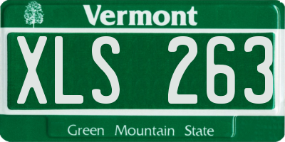 VT license plate XLS263