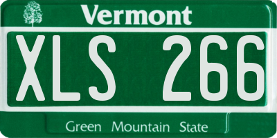 VT license plate XLS266