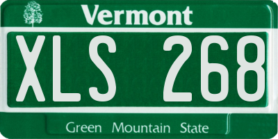 VT license plate XLS268