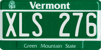VT license plate XLS276
