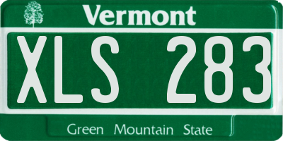 VT license plate XLS283
