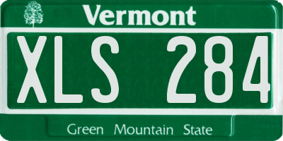 VT license plate XLS284