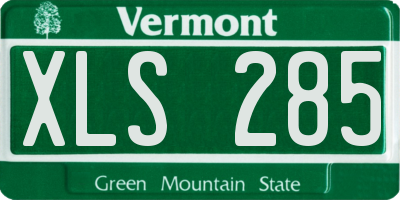 VT license plate XLS285