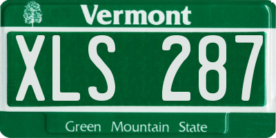 VT license plate XLS287