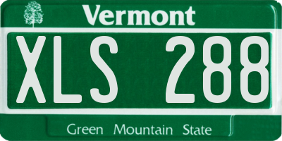 VT license plate XLS288