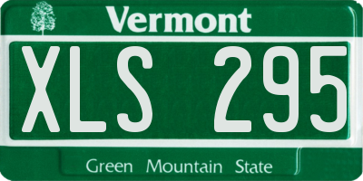 VT license plate XLS295