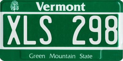 VT license plate XLS298