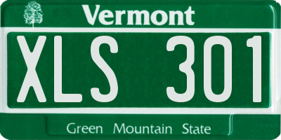 VT license plate XLS301