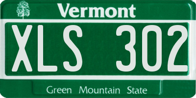 VT license plate XLS302