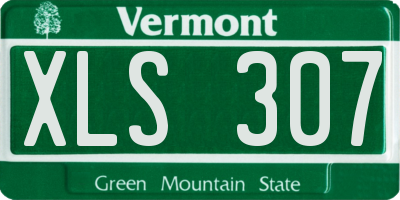 VT license plate XLS307