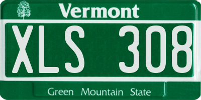 VT license plate XLS308