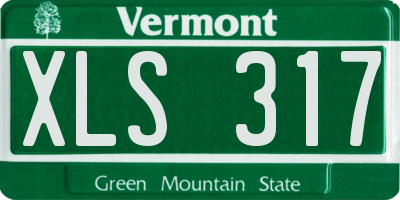 VT license plate XLS317