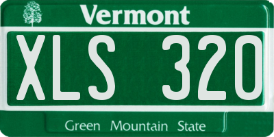 VT license plate XLS320
