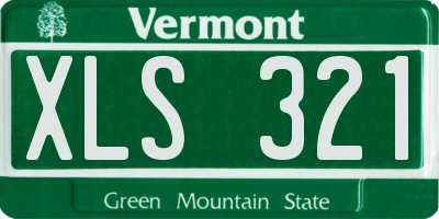 VT license plate XLS321