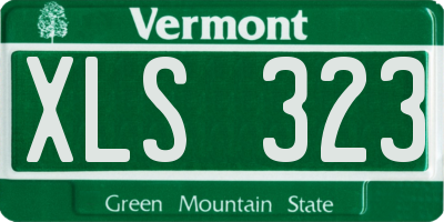 VT license plate XLS323