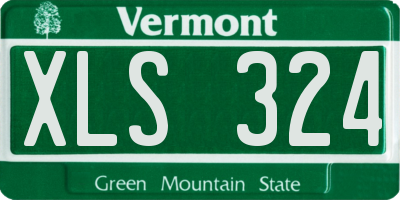 VT license plate XLS324