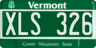VT license plate XLS326