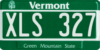 VT license plate XLS327