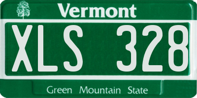VT license plate XLS328