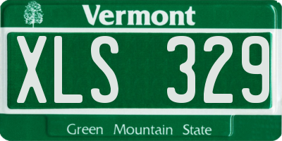 VT license plate XLS329