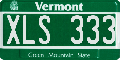 VT license plate XLS333