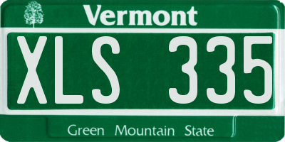 VT license plate XLS335