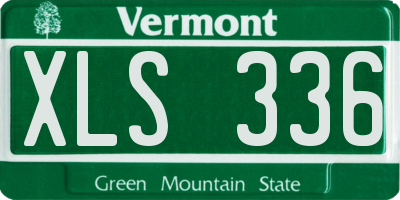 VT license plate XLS336
