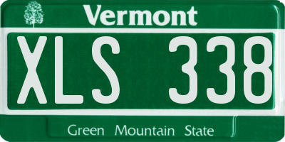 VT license plate XLS338