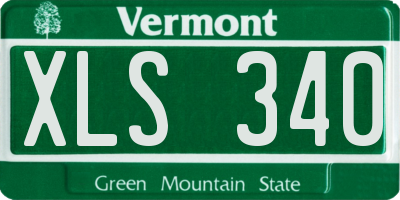VT license plate XLS340
